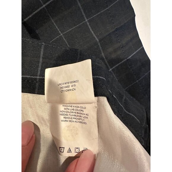 Haggar Shorts Mens 32 Navy Windowpane Check Pattern Preppy Outdoors Athleisure - Picture 5 of 8